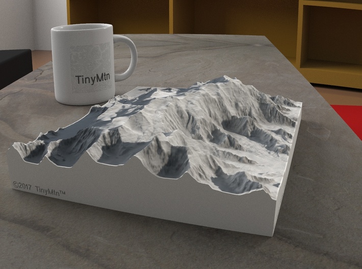 Mt. Logan, Yukon, Canada, 1:100000 Explorer 3d printed 