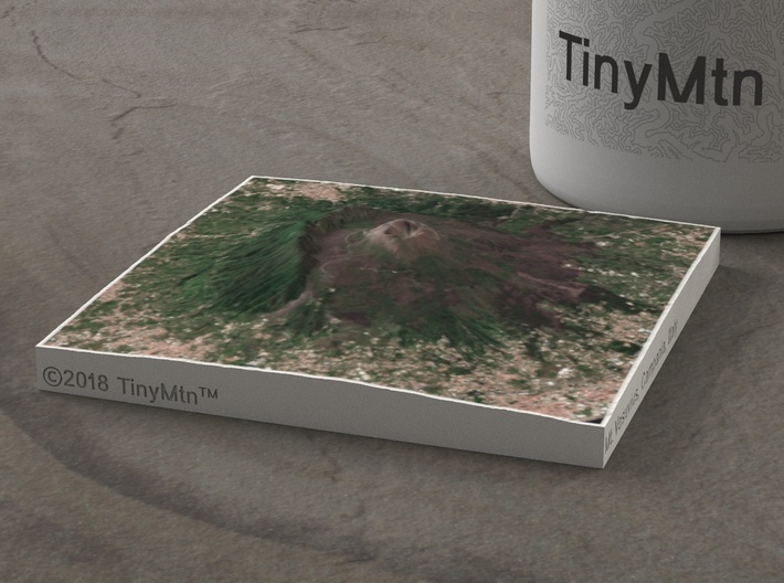 Mt. Vesuvius, Italy, 1:100000 3d printed 