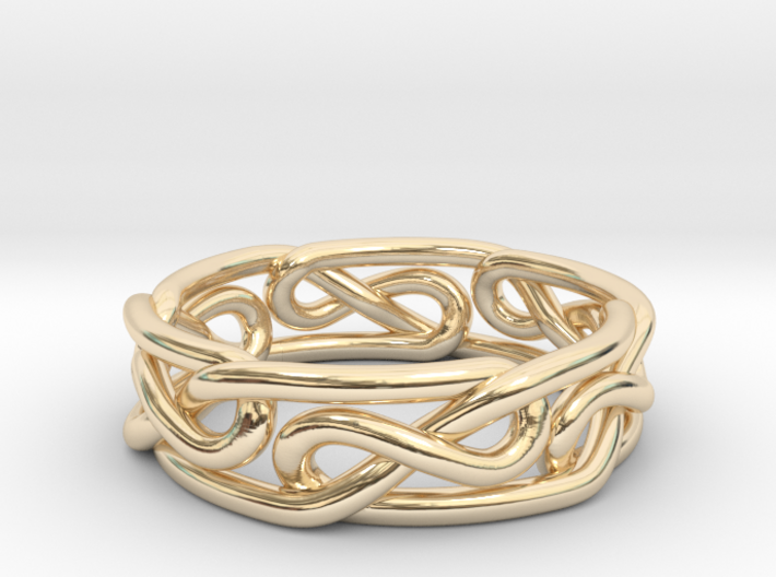 Celtic Infinity Knot Ring Size 6.5 3d printed