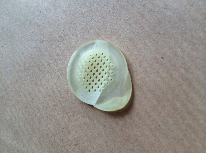 Gipsy Jazz Guitar Pick 3d printed downside with some room for  the index finger