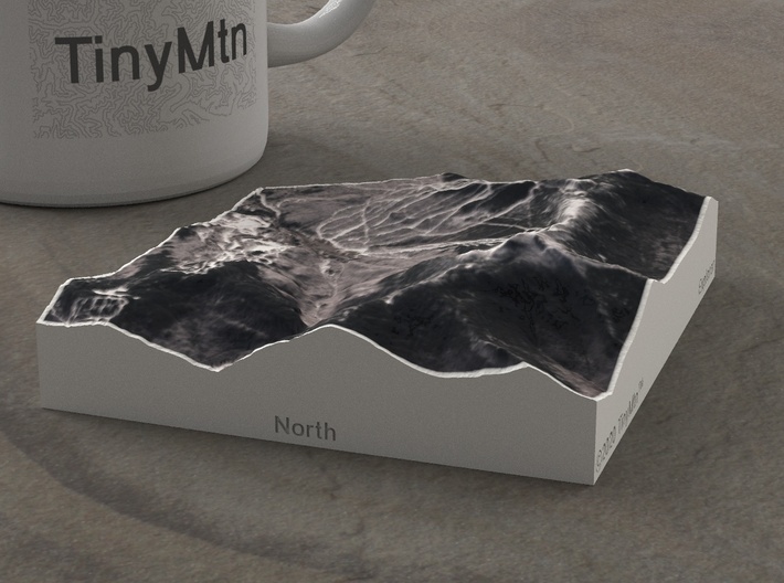 Mt. Mansfield in Winter, Vermont, USA, 1:50000 3d printed 
