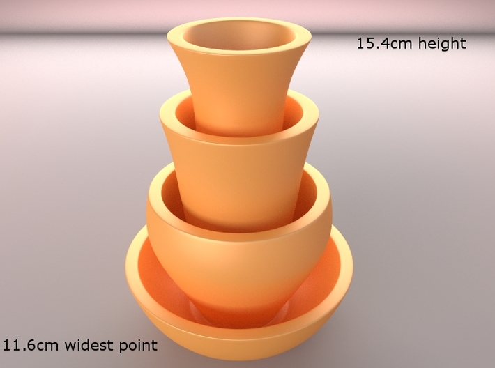 Vase Design 2 (side Grass Planters) 3d printed 