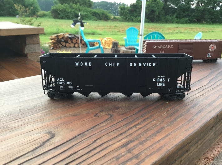 HO Atlantic Coast Line (ACL) H-1 Chip Hopper 3d printed Completed H-1 as the class car for the ACL fleet