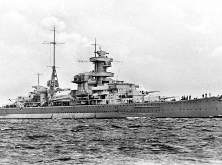 Nameplate Blücher 3d printed Admiral Hipper-class heavy cruiser Blücher.