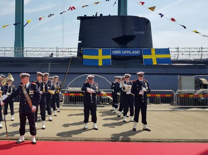 Nameplate HMS Uppland 3d printed Gotland-class submarine HMS Uppland.
