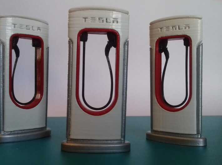 TESLA FAST CHARGER 1/24 3d printed Painted example