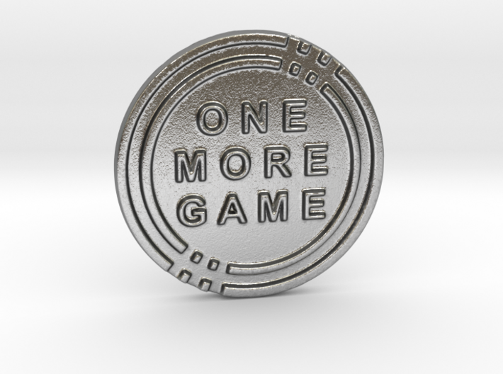 One More Game Decision Coin 3d printed