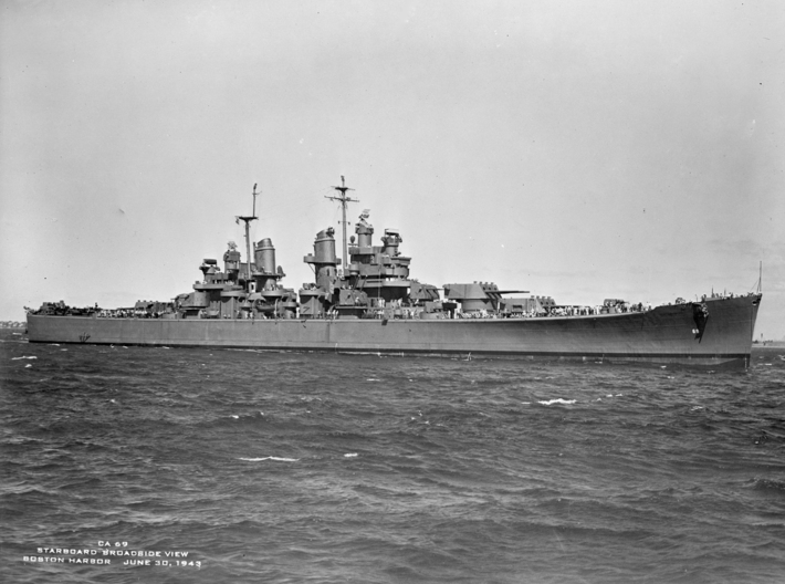 Nameplate USS Boston CA-69 3d printed Baltimore-class heavy cruiser USS Boston CA-69.