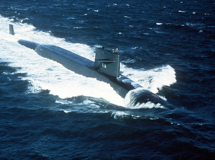 Nameplate USS Lafayette SSBN-616 (10 cm) 3d printed Lafayette-class nuclear-powered ballistic missile submarine USS Lafayette SSBN-616.