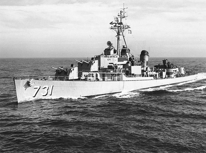 Nameplate  USS Maddox DD-731 3d printed Allen M. Sumner-class destroyer USS Maddox DD-731.