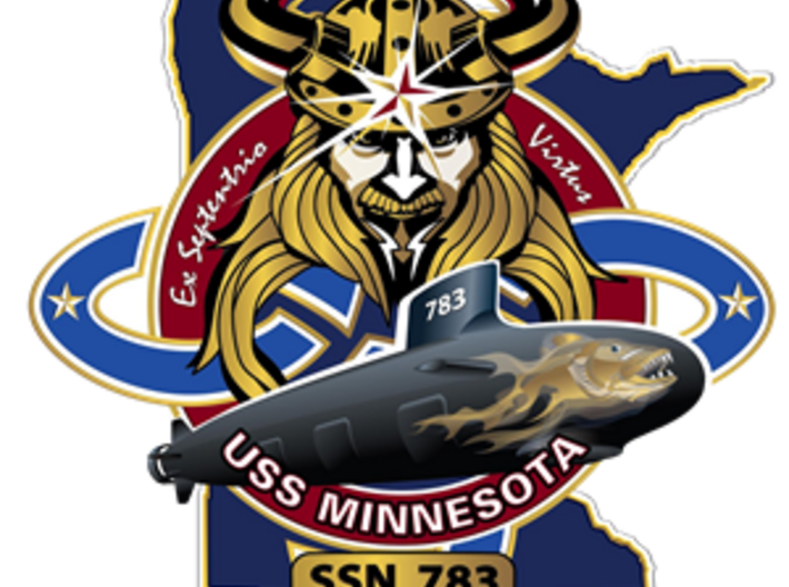 Nameplate USS Minnesota SSN-783 3d printed 
