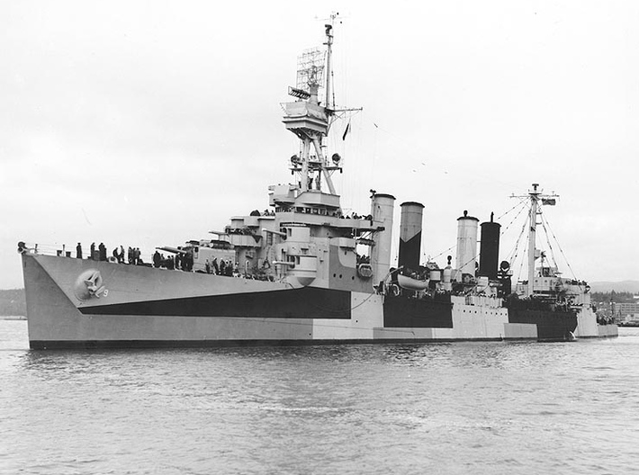 Nameplate USS Richmond CL-9 3d printed Omaha-class light cruiser USS Richmond CL-9.