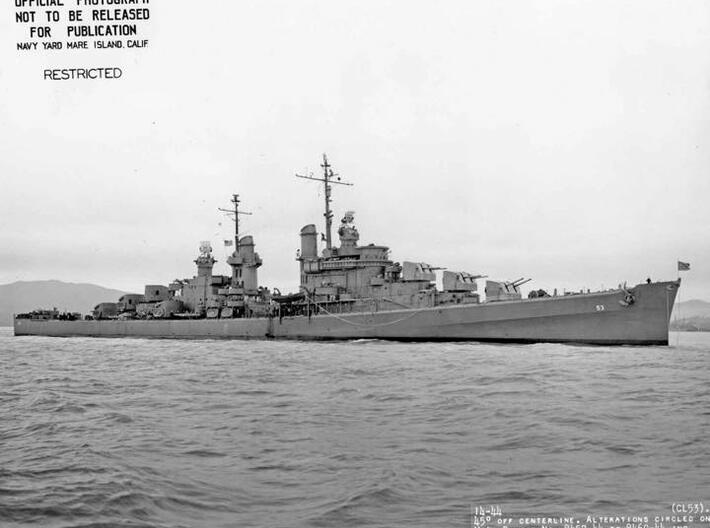 Nameplate USS San Diego CL-53 3d printed Atlanta-class light cruiser USS San Diego CL-53.