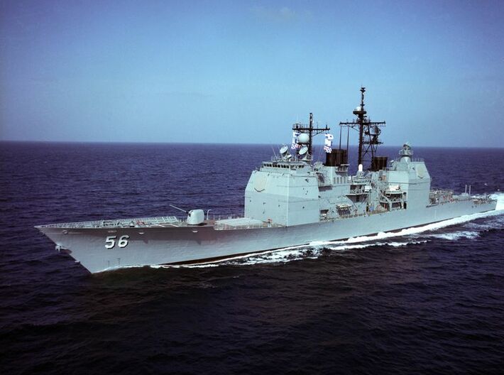 Nameplate USS San Jacinto CG-56 3d printed Ticonderoga-class guided missile cruiser USS San Jacinto CG-56.
