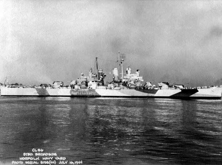 Nameplate USS Vicksburg CL-86 3d printed Cleveland-class light cruiser USS Vicksburg CL-86.