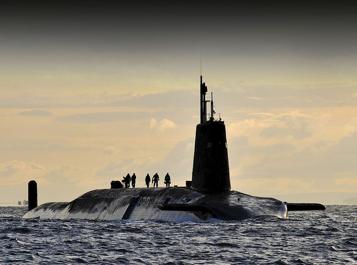 Nameplate HMS Vanguard 3d printed Vanguard-class nuclear-powered ballistic missile submarine HMS Vanguard.