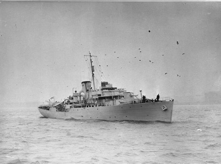 Nameplate HMS Anchusa 3d printed Flower-class corvette HMS Anchusa.