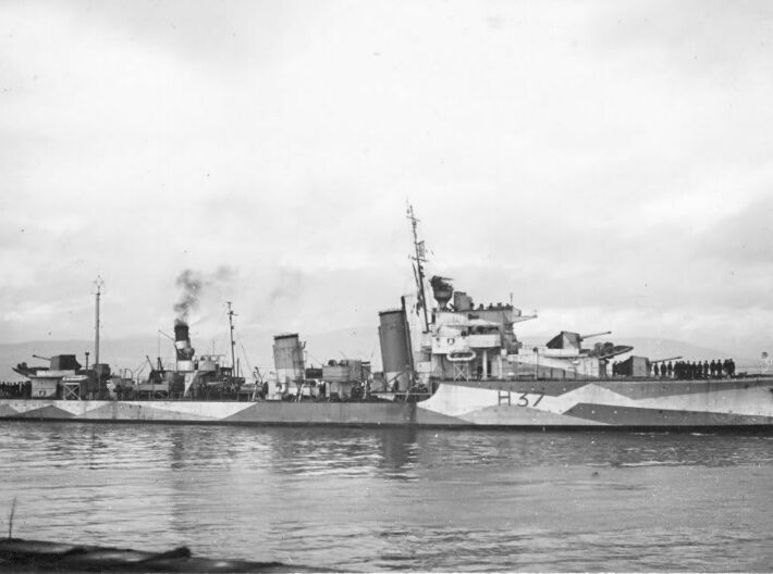 Nameplate HMS Garland 3d printed G-class destroyer HMS Garland.