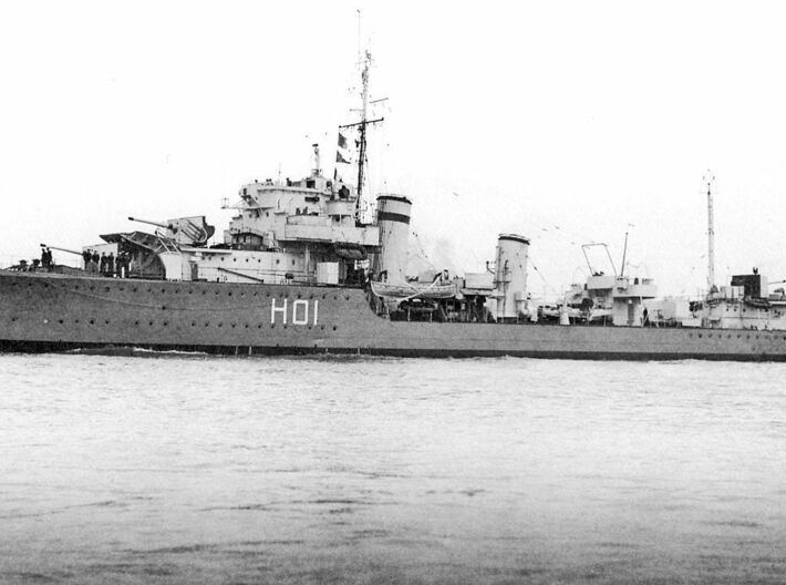 Nameplate HMS Hotspur 3d printed H-class destroyer HMS Hotspur.