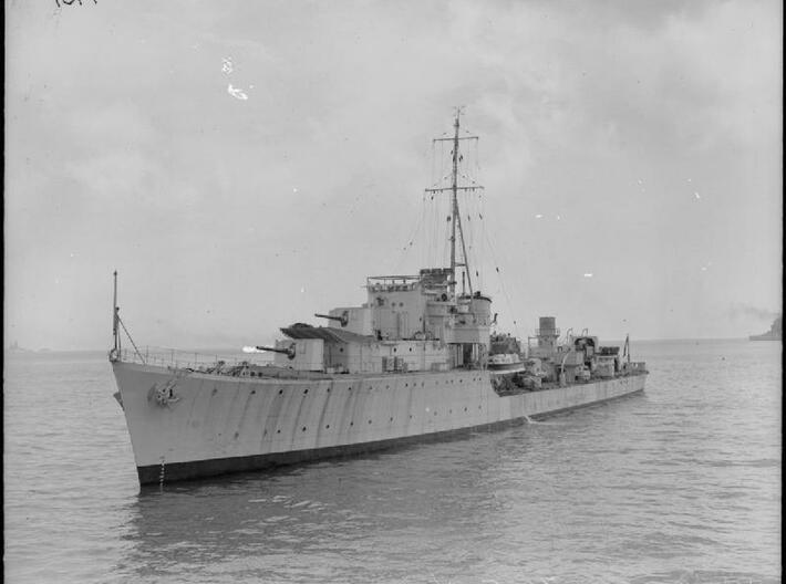 Nameplate HMS Oribi 3d printed O-class destroyer HMS Oribi.