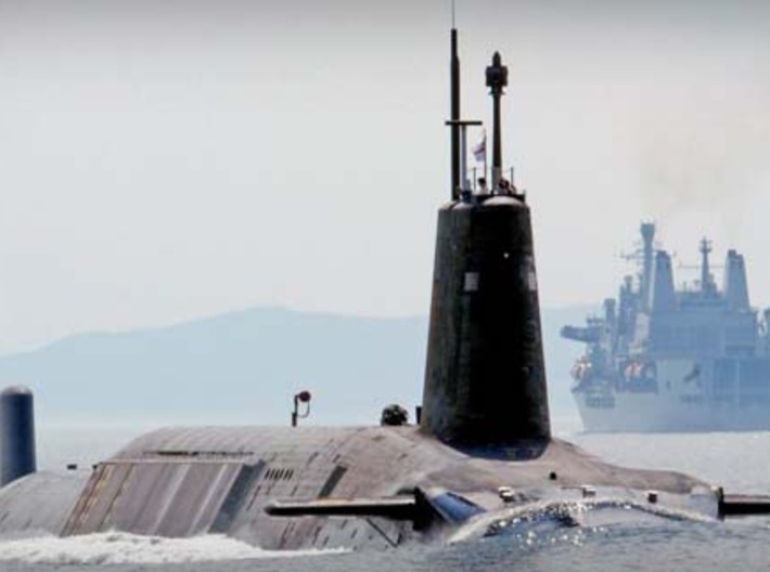 Nameplate HMS Vigilant 3d printed Vanguard-class nuclear-powered ballistic missile submarine HMS Vigilant.