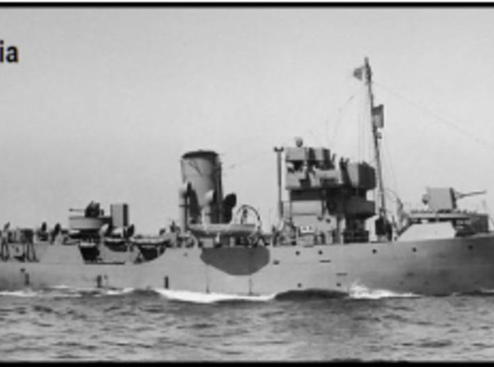 Nameplate HMS Zinnia 3d printed Flower-class corvette HMS Zinnia.