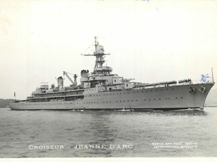Nameplate Jeanne d'Arc 3d printed Training cruiser Jeanne d'Arc.