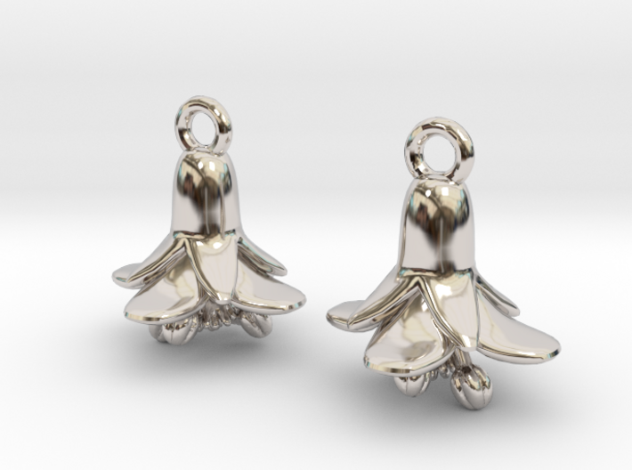 Arabidopsis Flower Earrings - Science Jewelry 3d printed