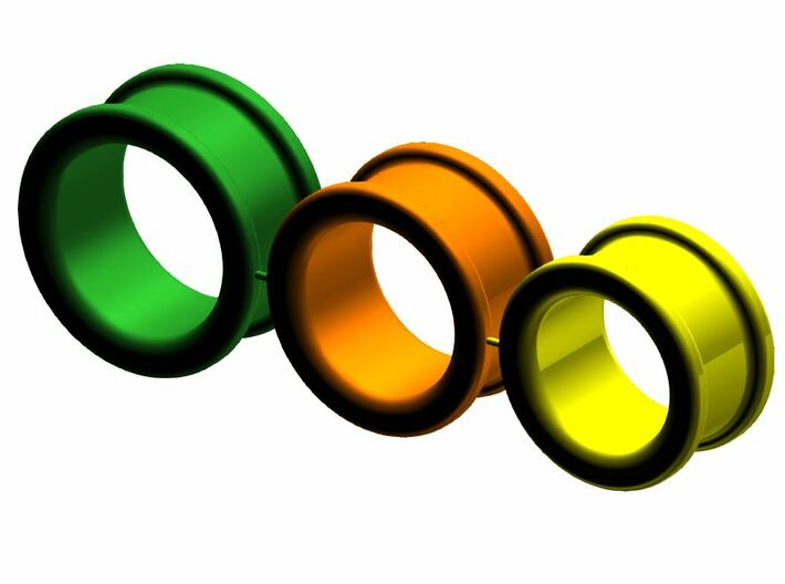 03x Size 3 Finger-Rings (large) 3d printed 