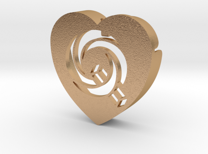 Heart shape DuoLetters print Q 3d printed Heart shape DuoLetters print Q