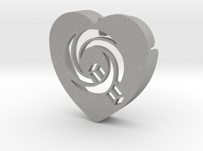 Heart shape DuoLetters print Q 3d printed Heart shape DuoLetters print Q