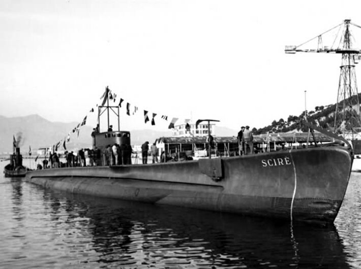 Nameplate Scirè 3d printed Adua-class submarine Scirè.