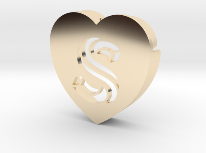 Heart shape DuoLetters print S 3d printed Heart shape DuoLetters print S