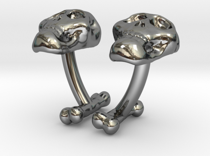 DD-Skull-Cufflinks &quot;BROTHER`n`SISTER&quot; 3d printed