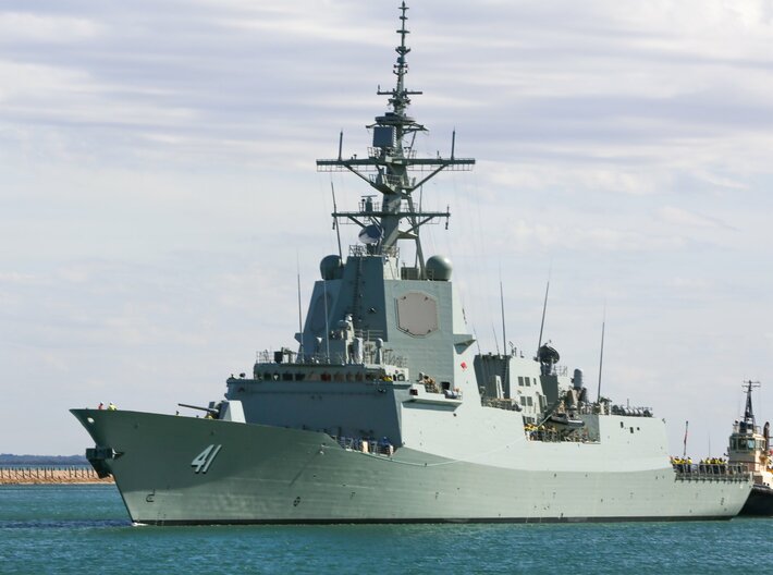 Nameplate HMAS Brisbane 3d printed Hobart-class destroyer HMAS Brisbane.
