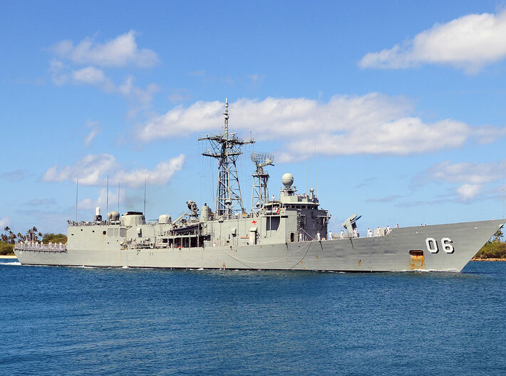 Nameplate HMAS Newcastle 3d printed Adelaide-class frigate HMAS Newcastle.