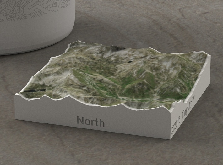 Alta Ski Area, Utah, USA, 1:100000 3d printed 