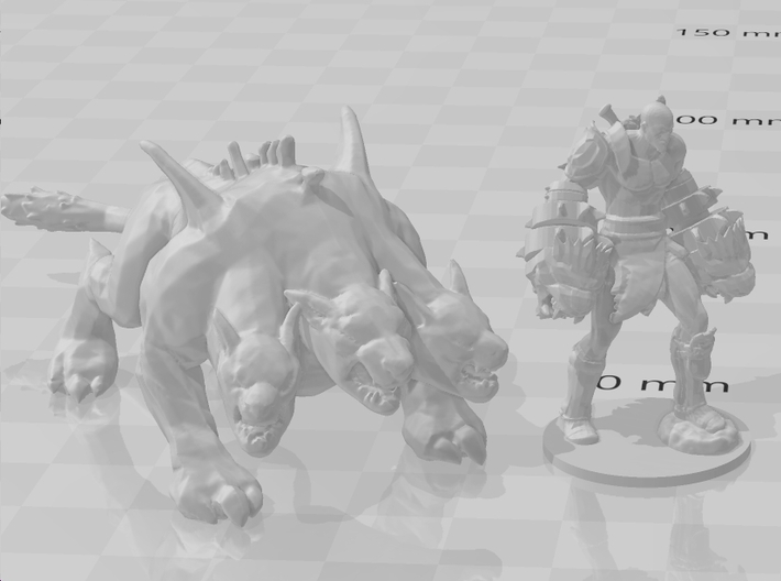 GOW Cerberus miniature model monster fantasy dnd 3d printed 