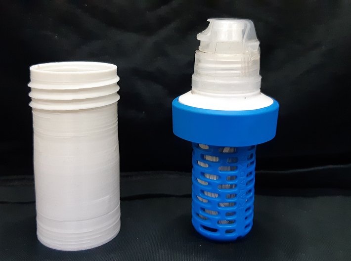 Powerade Bottle Katadyn BeFree Filter Adapter 3d printed 