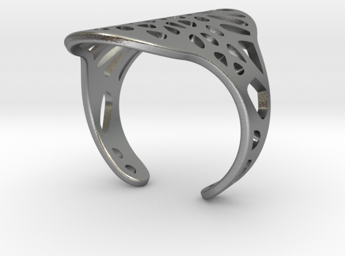 Lace Skin Oval Ring 3d printed