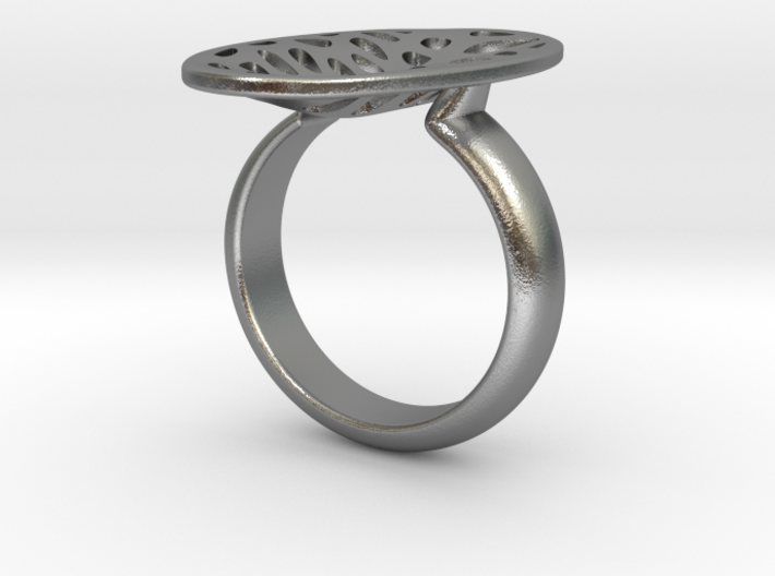 Lace Oval Ring (Silver or Gold plated) 3d printed