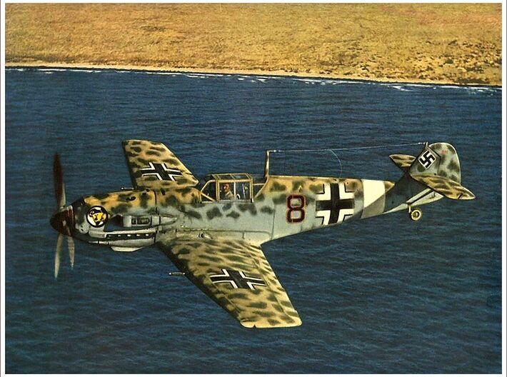 Nameplate Bf 109 E-7 Trop 3d printed 