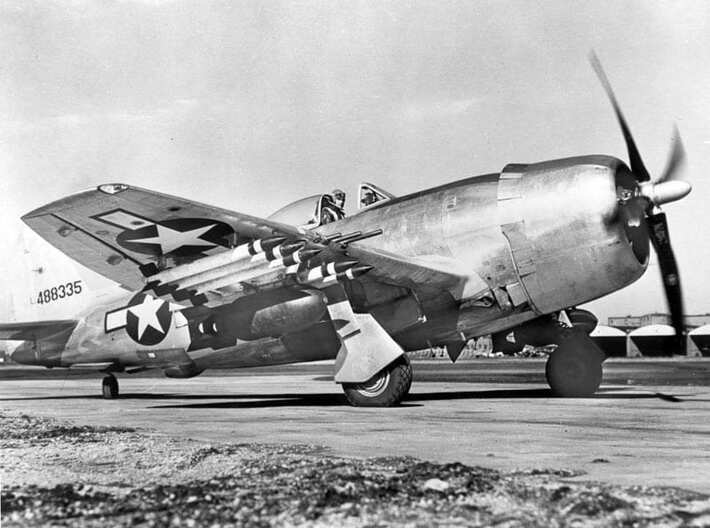 Nameplate P-47N Thunderbolt 3d printed Photo: US Air Force.
