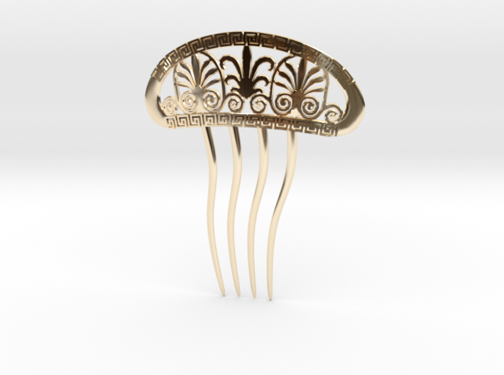 Hair Comb with Greek Motifs 3d printed