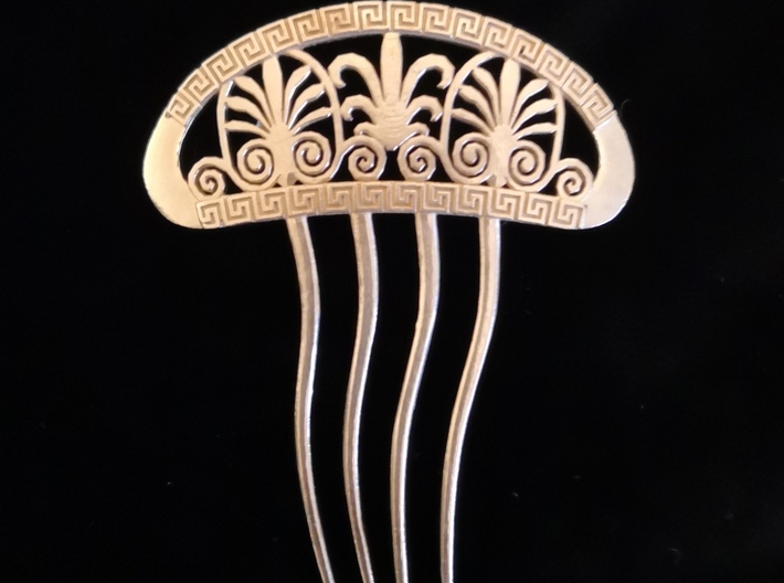 Hair Comb with Greek Motifs 3d printed 