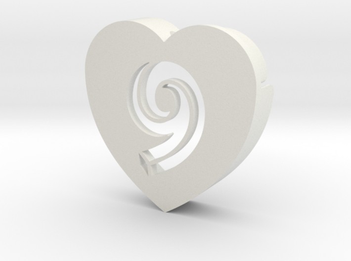 Heart shape DuoLetters print 9 3d printed Heart shape DuoLetters print 9