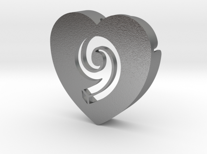 Heart shape DuoLetters print 9 3d printed Heart shape DuoLetters print 9