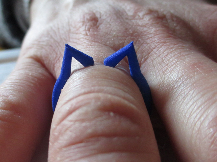 cat ears ring size 6 3d printed cat ears ring
