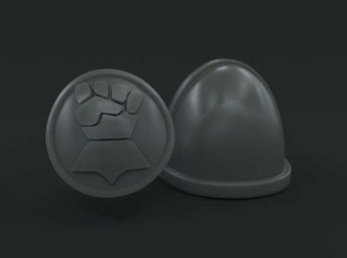 30-60x Kings Fist Emblem for Shoulder Pads 3d printed