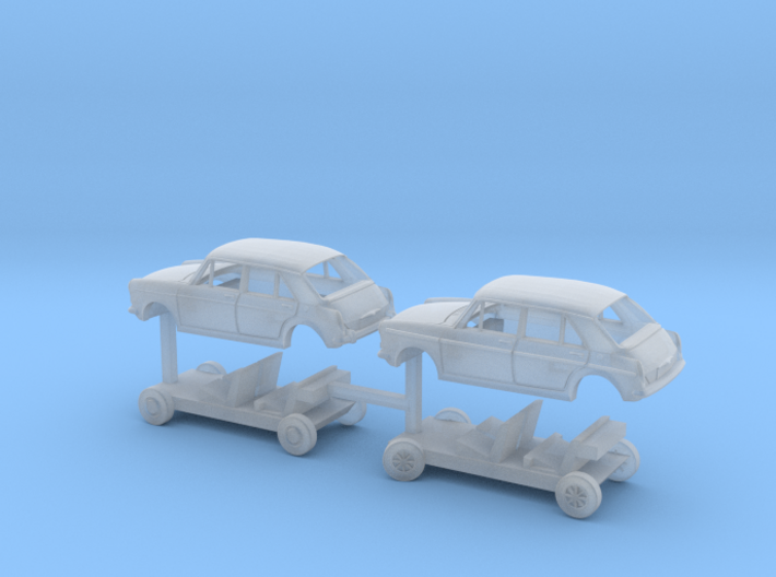 Austin 1100 and Austin GT for TT-scale 3d printed 